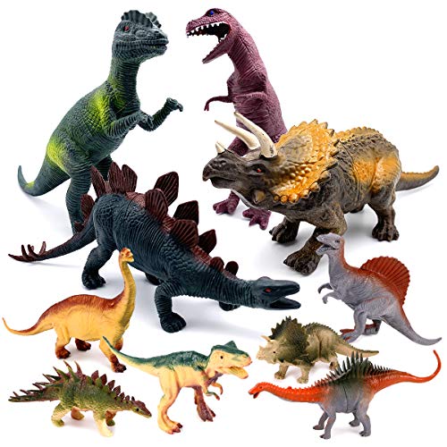 SYOSIN Dinosaur Figures Toy Realistic Educational Dinosaur Toys Set for Kids Children Set Birthday Present Party SuppliesÂ for 3 Years Old UpÂ (10 Pack 6.5" to 11.5")