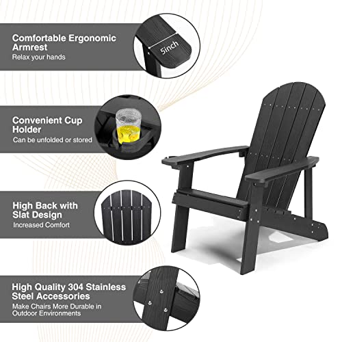 Adirondack-Chairs-Set-of-4-All-Weather-Resistant-Plastic-Chairs-with-Cup-Holder-5-Easy-Steps-to-Install-Outdoor-Chairs-for-Patio-Garden-Backyard-Deck-Lawn-Fire-Pit-Black Adirondack Chairs Set of 4 All Weather Resistant Plastic Chairs with Cup Holder 5 Easy Steps to Install Outdoor Chairs for Patio Garden Backyard Deck Lawn Fire Pit Black