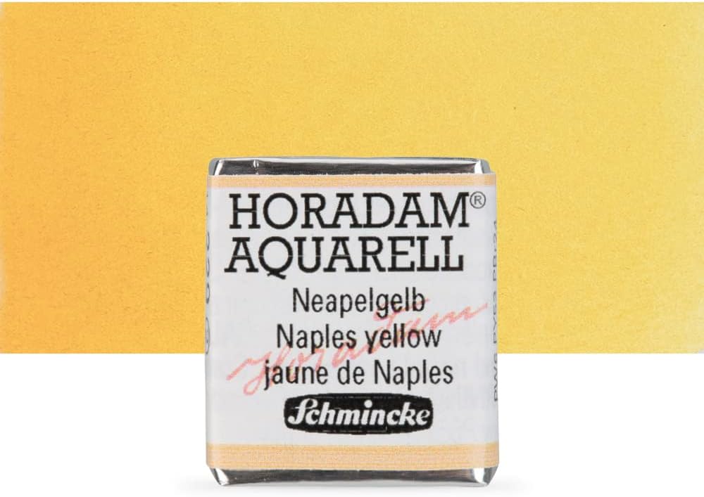 Schmincke Watercolor Pans - Naples Yellow - 229 - Half Pan