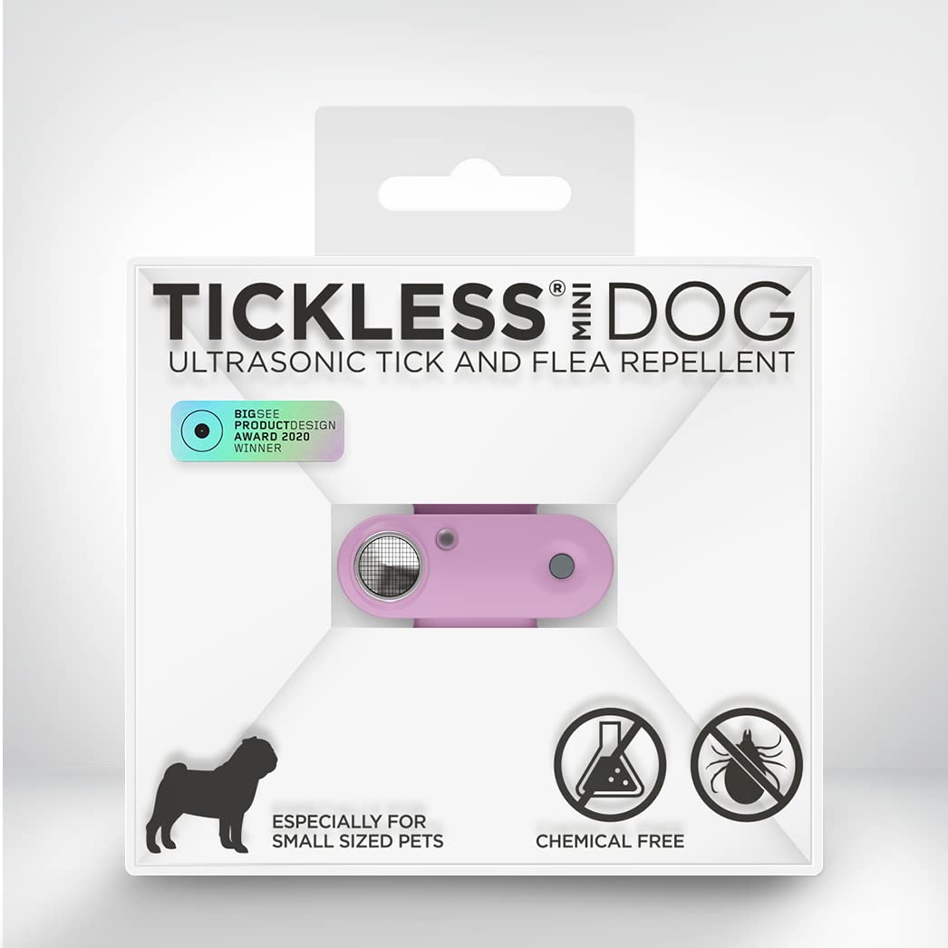 Tickless Mini Dog - Repelente Natural de pulgas y garrapatas para Perros, Libre de químicos, ultrasónico - Órgano púrpura