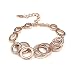 Dazzle Flash 18k Rose Gold Plated circles of life Link Bracelet-bgg063
