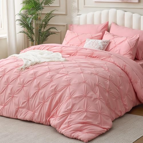 Image of BEDELITE King Comforter Set Pink,Lightweight & Soft Comforter