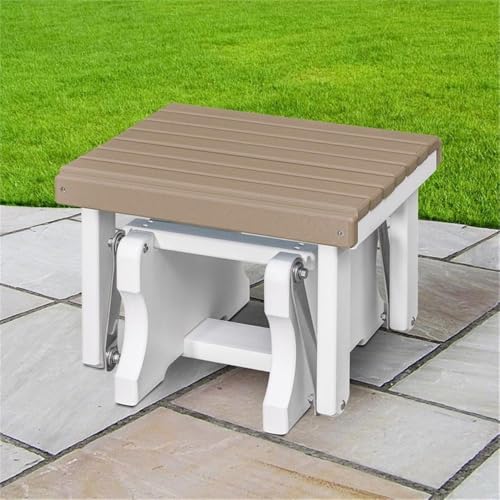 a Furniture Classics Gliding Ottoman, Weatherwood and White - Image 3