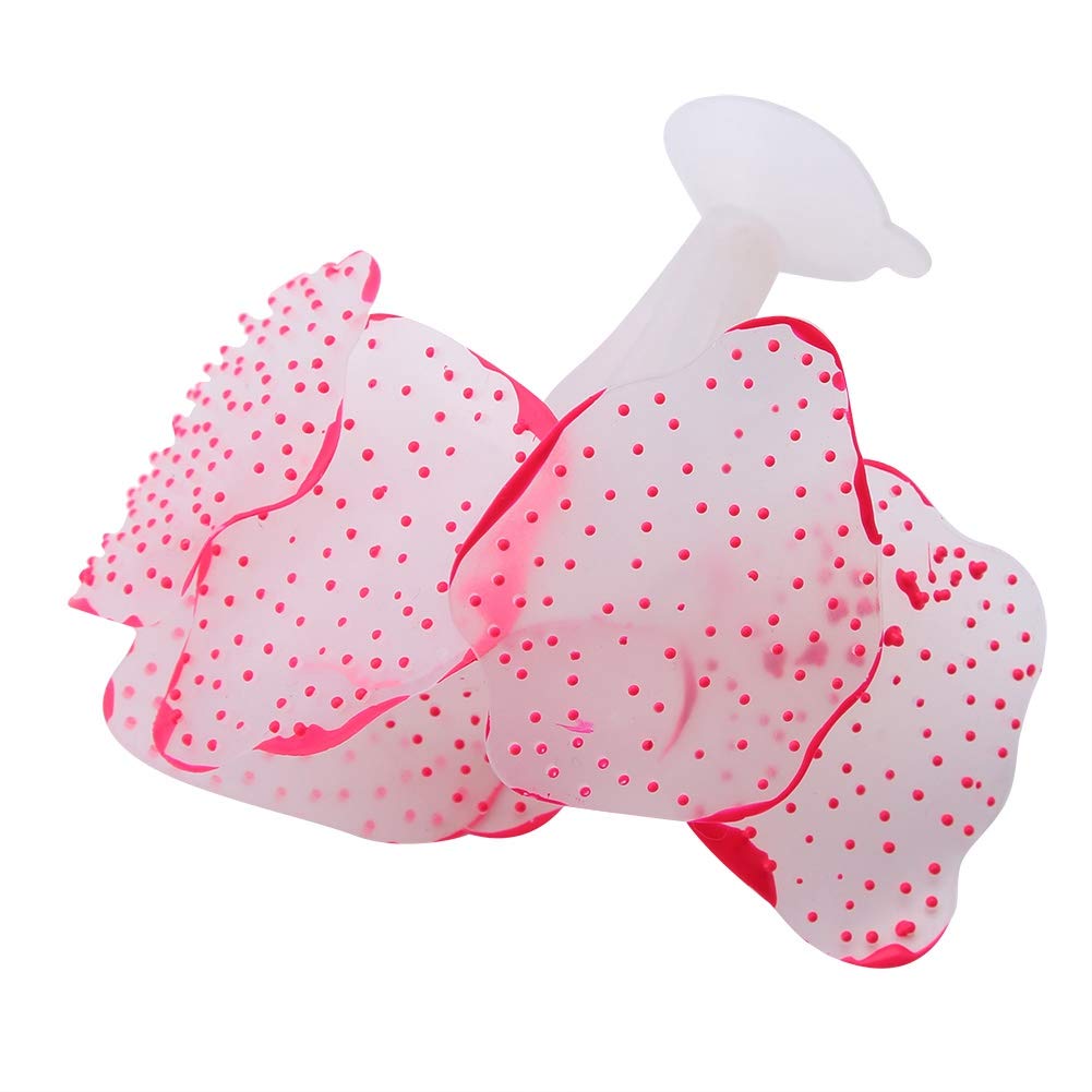 Pssopp Artificiel Rouge, Decoration d'Aquarium, Effet Brillant, 8cm x 4.5cm, 1 Unite, Melange de Varietes, Naturel, Decoration d'Aquarium Artificielle