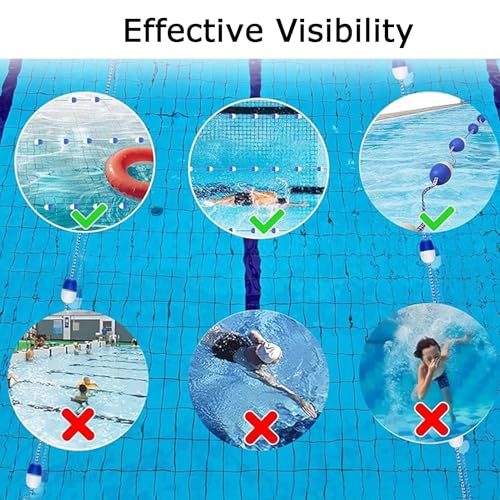 Séparateur de piscine flottant durable de 15m contre les risques de noyade