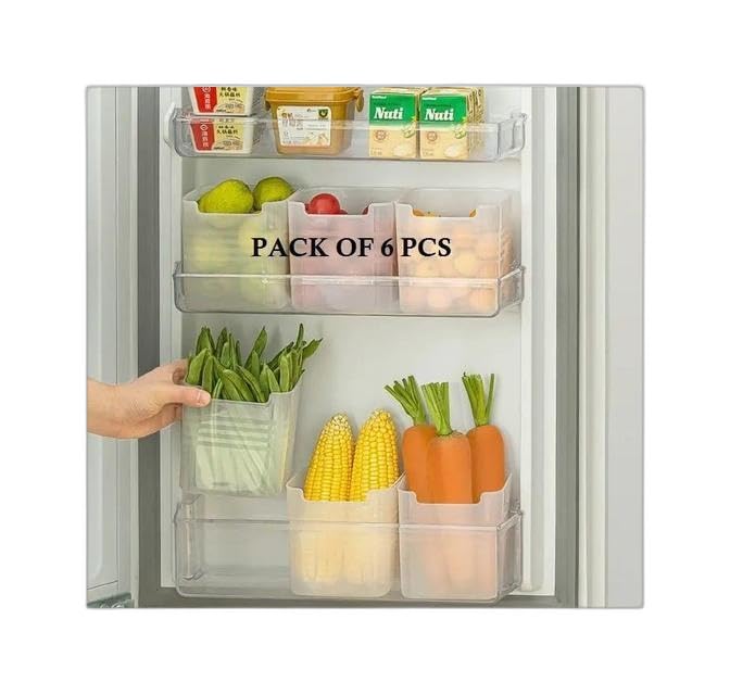 6 Pcs Food Storage Container With Removable Drain Plate And Lid Fridge Storage Box Stackable Plastic Freezer Storage Containers To Keep Fresh For|design - 2457 for home and kitchen-image-33