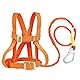 Magicbox Absturzsicherung Sicherheitsgurt [EN 361] | Professioneller Ganzkörper-Auffanggurt Set mit 2M Seil & Stahlkarabiner | Verstellbar 50-120cm für Dachdecker, Industrie, Höhenarbeit