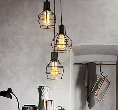 Miniatura 3 de Lámpara de techo industrial retro lámpara de techo industrial regulable casquillo E27 para sala de estar, comedor, restaurante