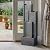 Takamota Modern Outdoor Water Fountain with Lights&Pump, Cascading Waterfall Feature Outdoor, Resin Standing Garden Fountain for Landscaping, Patio, Balconie, Yard Decor, Indoor Water Feature, Grey