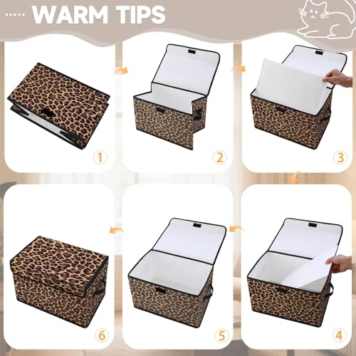 Image of Stackable Storage Bins with Lids,Closet Organizers Fabric Box for Home and Office,Blanket Clothes Organizers,Under Bed Storage Containers 3 Pack