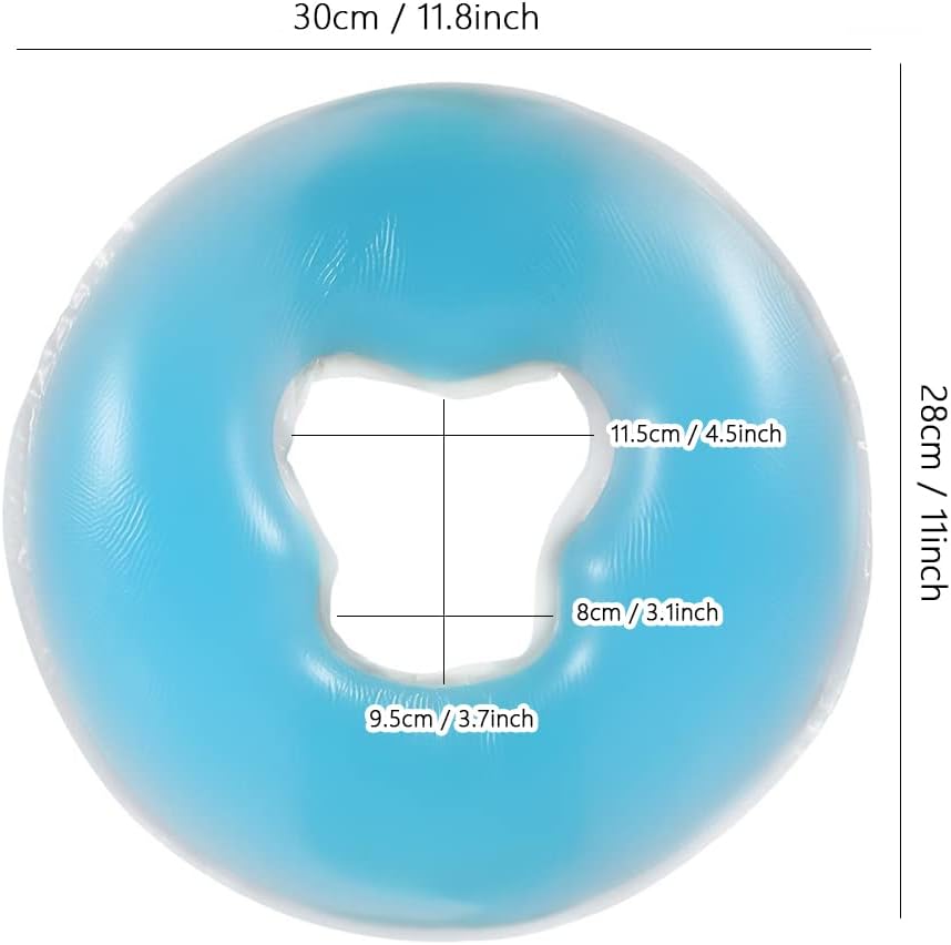 Silicone Pillow Soft Massage Face Relax Pillow Headrest, Soft Reusable Relax Pad Face Relax Pillow Face SPA Beauty Salon Skin Care Pillow for Head Support [Sky Blue]