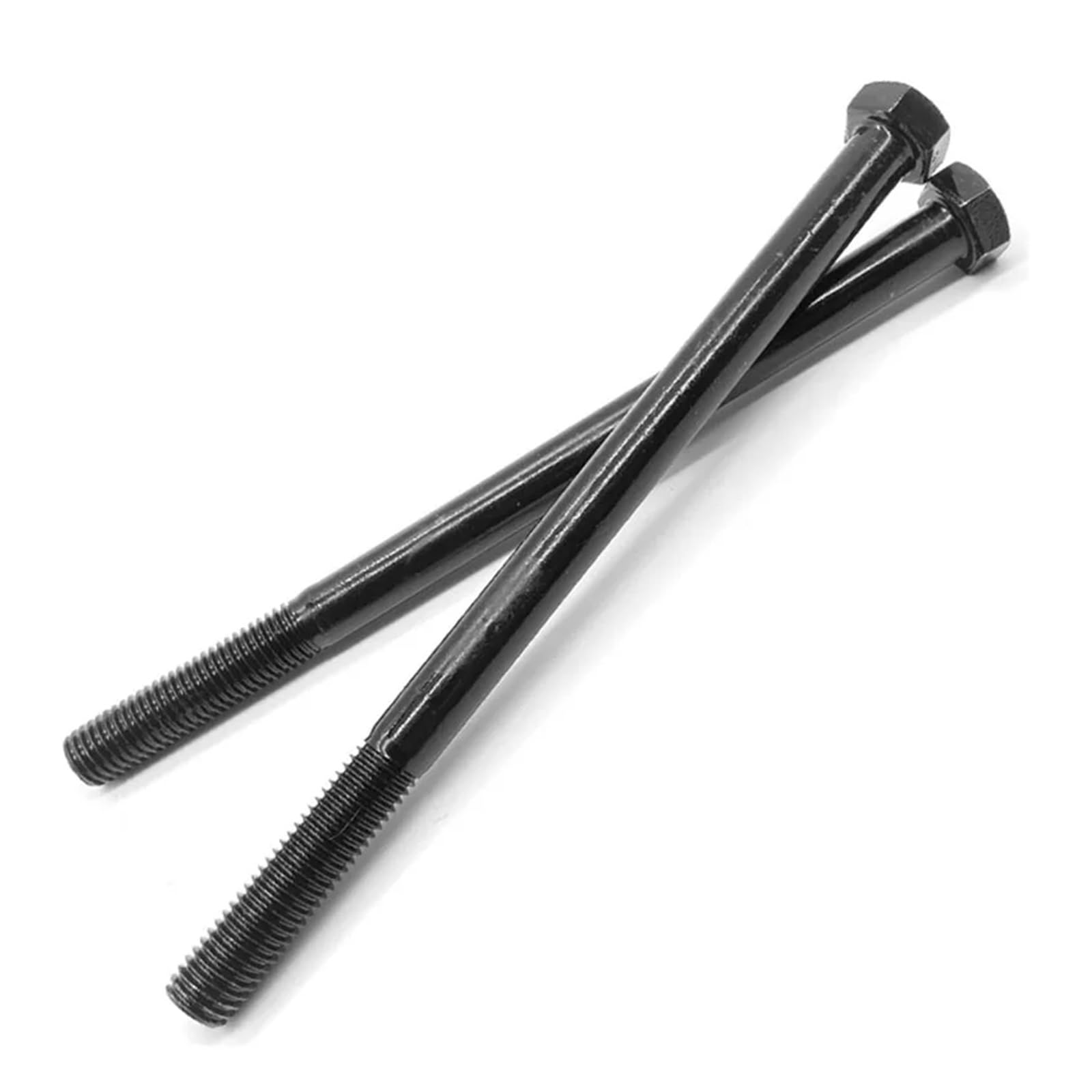 M6 M8-M18 M20 M22 M24 Tornillos extendidos hexagonales externos Perno de cabeza hexagonal plana exterior acero grado 8, negro for máquina 200 mm largo(M14 (2pcs),130mm)