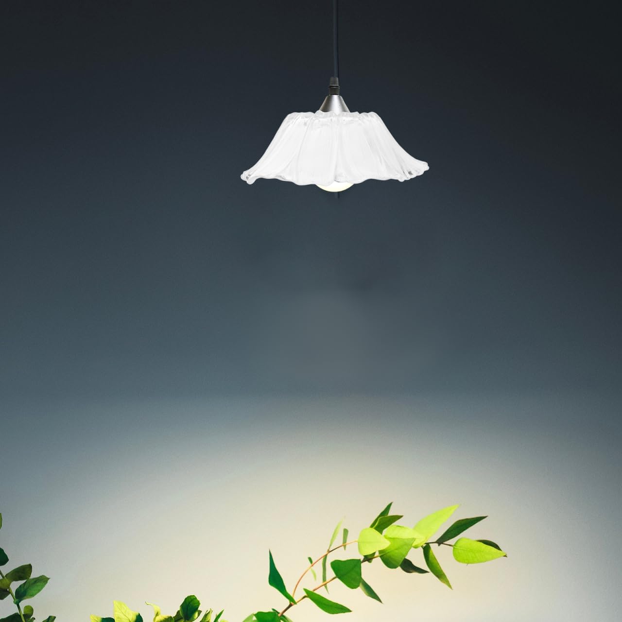 Mikikit Retro Flower Shaped Glass Lamp Shade Replacement for E27 Pendant Table Floor Lamps Vintage Style Light Bulb Covers for Chandeliers Easy to Install
