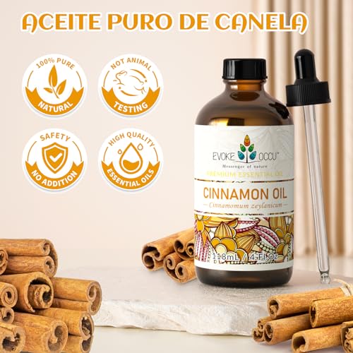 Miniatura 7 de Evoke Occu Aceite Esencial De Canela 118ml, Aceite Puro De Canela Para Difusor Masaje Limpieza Del Aire