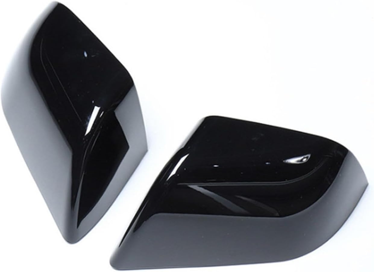1pair Carbon Fiber Car Rear View Door Wing Mirror Side Mirror Cover Caps Shell Case Compatible For Tesla Model 3 Model Y (Color : Matte black)