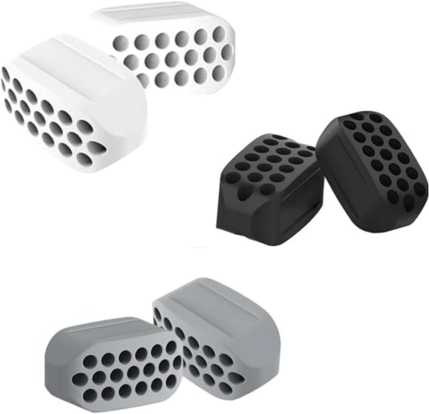 Jaw Exerciser, Jaw Exerciser for Men & Women, 3 Resistance Levels, Applicable to All Levels of Users, 6PCS (M), Medium