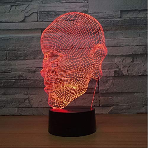 Coopark 3d auricolare lampada illuminazione notturna a led 16 colori con sensore tattile telecomando con cavo USB per gli amanti della musica camera dei bambini regali di compleanno