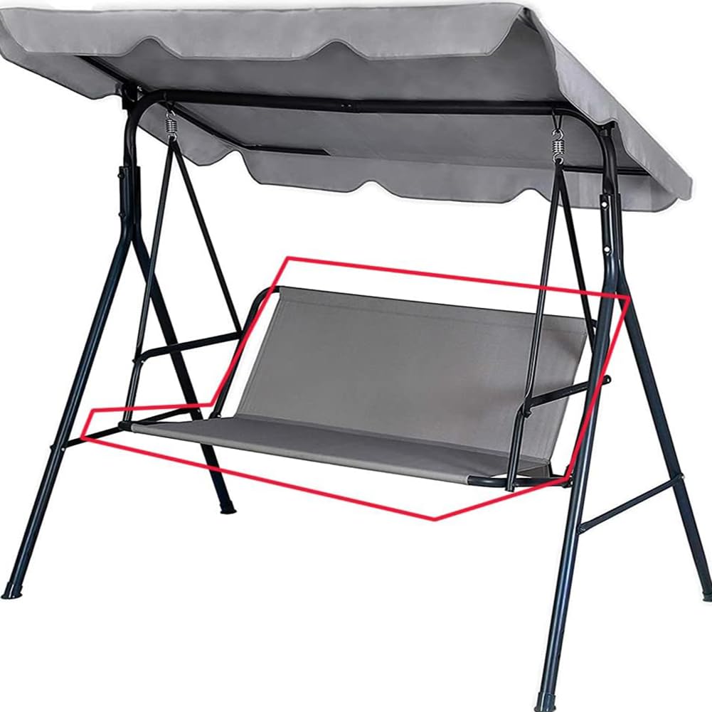 Coprisedile da Giardino Dondolo, Oxford 600D Altalena di Ricambio Fodera Panca 2 e 3 Posti Impermeabile e Antistrappo resistente ai raggi UV Copertura Sedia Veranda Cortile (Gray,160*58*58cm)