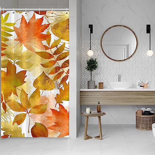 Rideau de douche cloison de chambre style ferme orange pour séparer les espaces