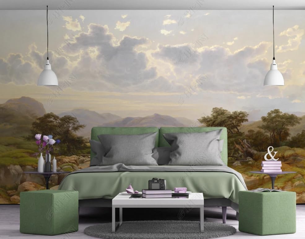 Papier peint intissé paysage forestier pour agrandir visuellement un salon sombre