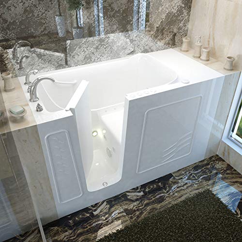 Meditub 3060WILWD 30x60 Left Drain White Whirlpool & Air Jetted Walk-In Bathtub Meditub 3060WILWD 30x60 Left Drain White Whirlpool & Air Jetted Walk-In Bathtub