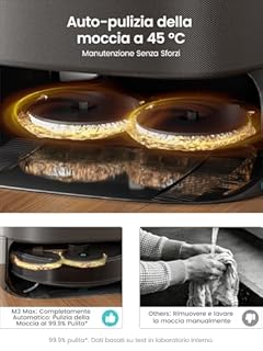 Lefant M3Max Robot Aspirapolvere Lavapavimenti con Mappatura, 20000Pa, 3.2L Auto Svuotamento, Laser dToF, Evitamento PSD, 210 Minuti, Lavaggio Mop a 45°C e Asciugatura, WiFi 2.4G/5G, Alexa/APP