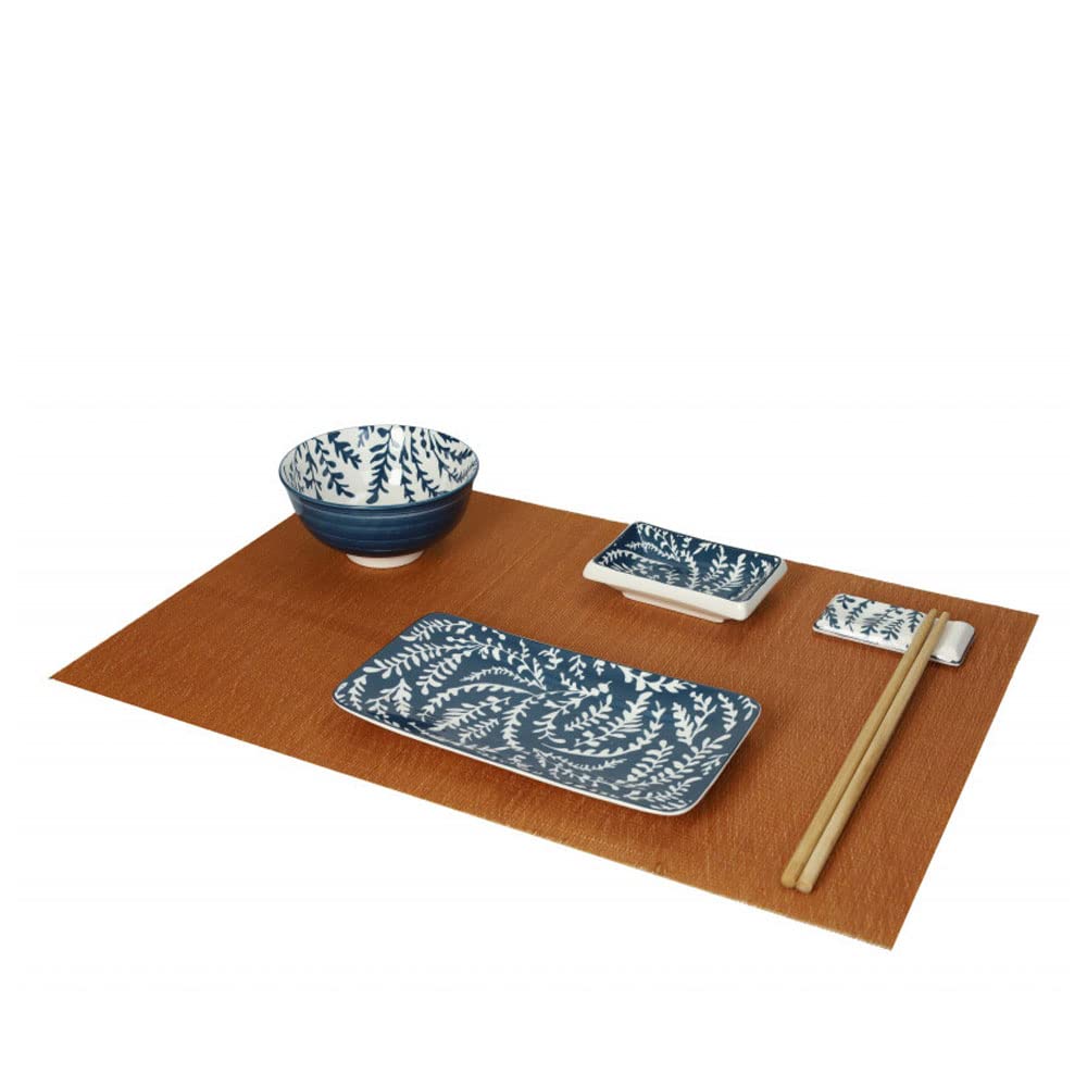 BRANDANI SET SUSHI 12 PZ TOVAGLIETTE BACCHETTE PIATTI CIOTOLE POGGIA BACCHETTE