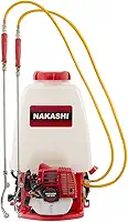 Pulverizador Nakashi F270N, Costal Motorizado, c/ 2 lanças, NAKASHI 25,6cc, 25 lt, 25bar