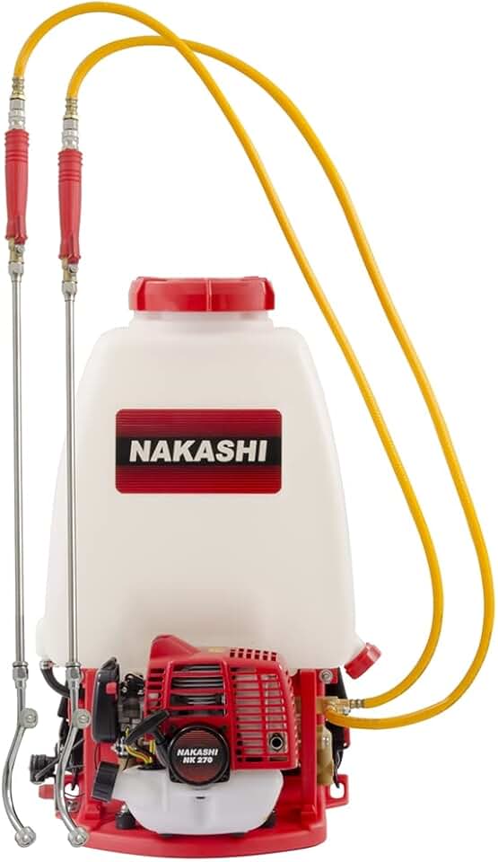 Pulverizador Nakashi F270N, Costal Motorizado, c/ 2 lanças, NAKASHI 25,6cc, 25 lt, 25bar