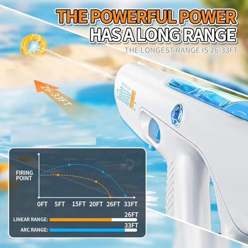 Image of MOROVIK Water Gun Toy with Automatic Water Absorption Function 25Ft Range | Self-Filling |High Pressure Mechanism Ideal Outdoor Toy for Pool & Beach Fun (Style 1) (Style 1)