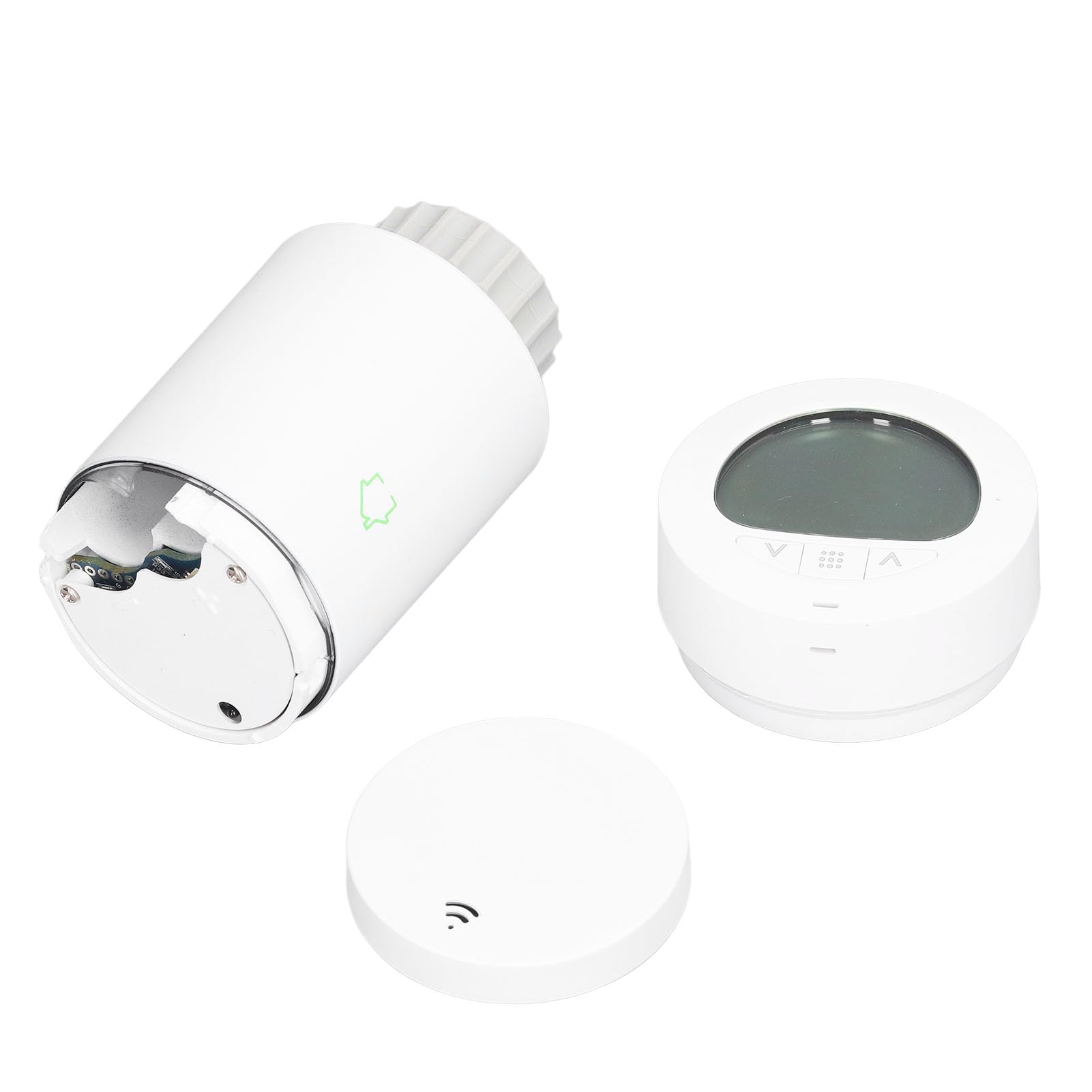 FTVOGUE Valvola Termostatica Intelligente per Radiatore PC Ignifugo Termostato Intelligente per Radiatore M30 X 1,5 Mm WiFi Controllo APP Programmazione Settimanale per Riscaldamento Domestico e