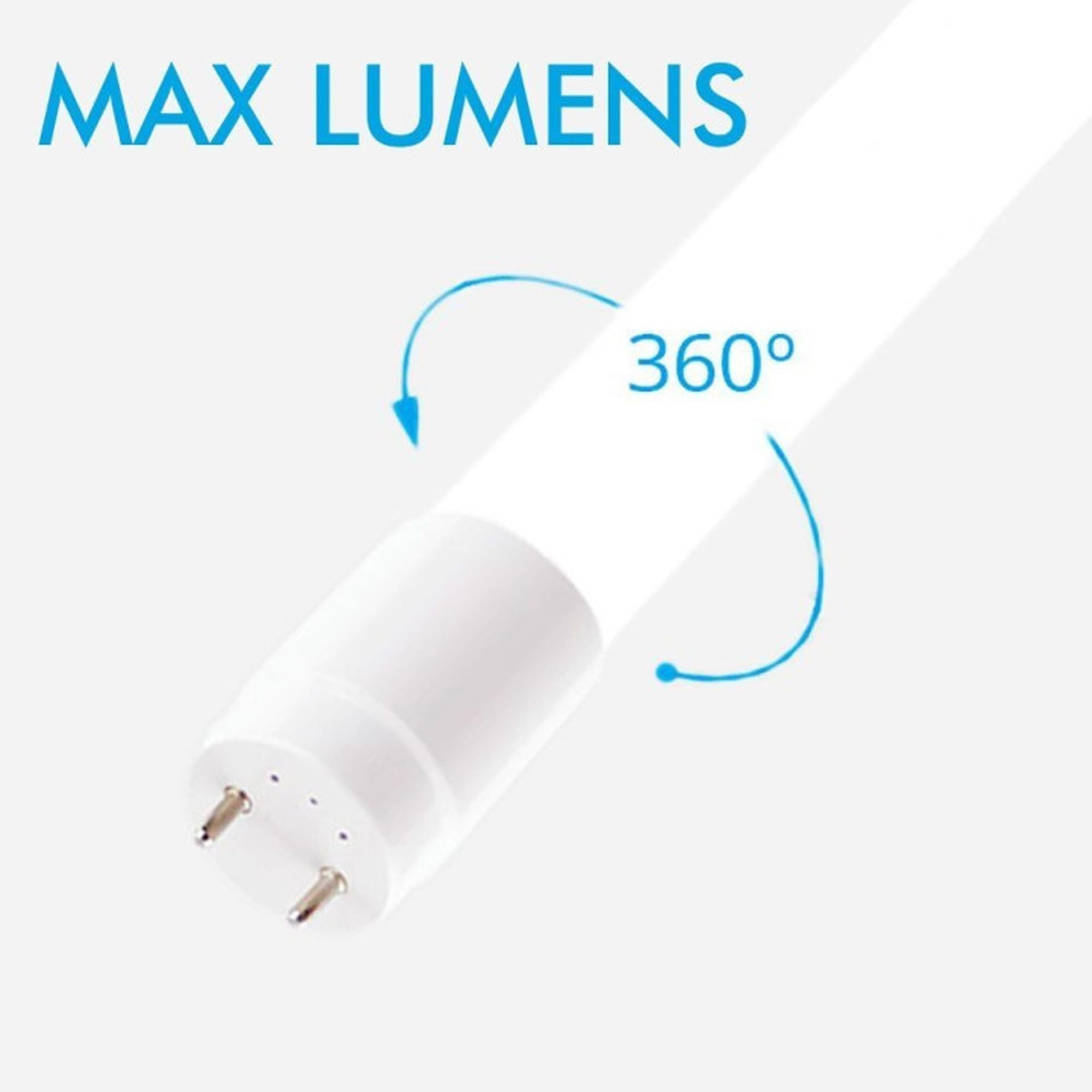 FactorLED Pack x10 Tubo LED 60cm Cristal 10W, SMD2845, Standard T8, 170 Lm/W, 1700Lm, NO FLICK, Bajo consumo y Alta luminosidad (Blanco Neutro (4000k))