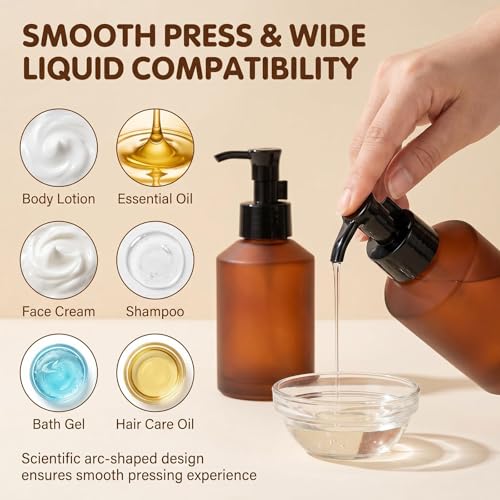 Botellas de viaje de 60 ml ideales para cosméticos y baños elegantes 6