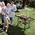 Foldable Oil-sprayed Teppanyaki Gas Grill with Racks on Both Ends