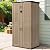 DWVO Outdoor Vertical Storage Shed with 4 Shelves, Waterproof Tall Plastic Storage Shed with 4 Adjustable Shelf, 30 cu. ft. Patio Tools Storage for Patio, Garden, Backyard, Deck, Brown