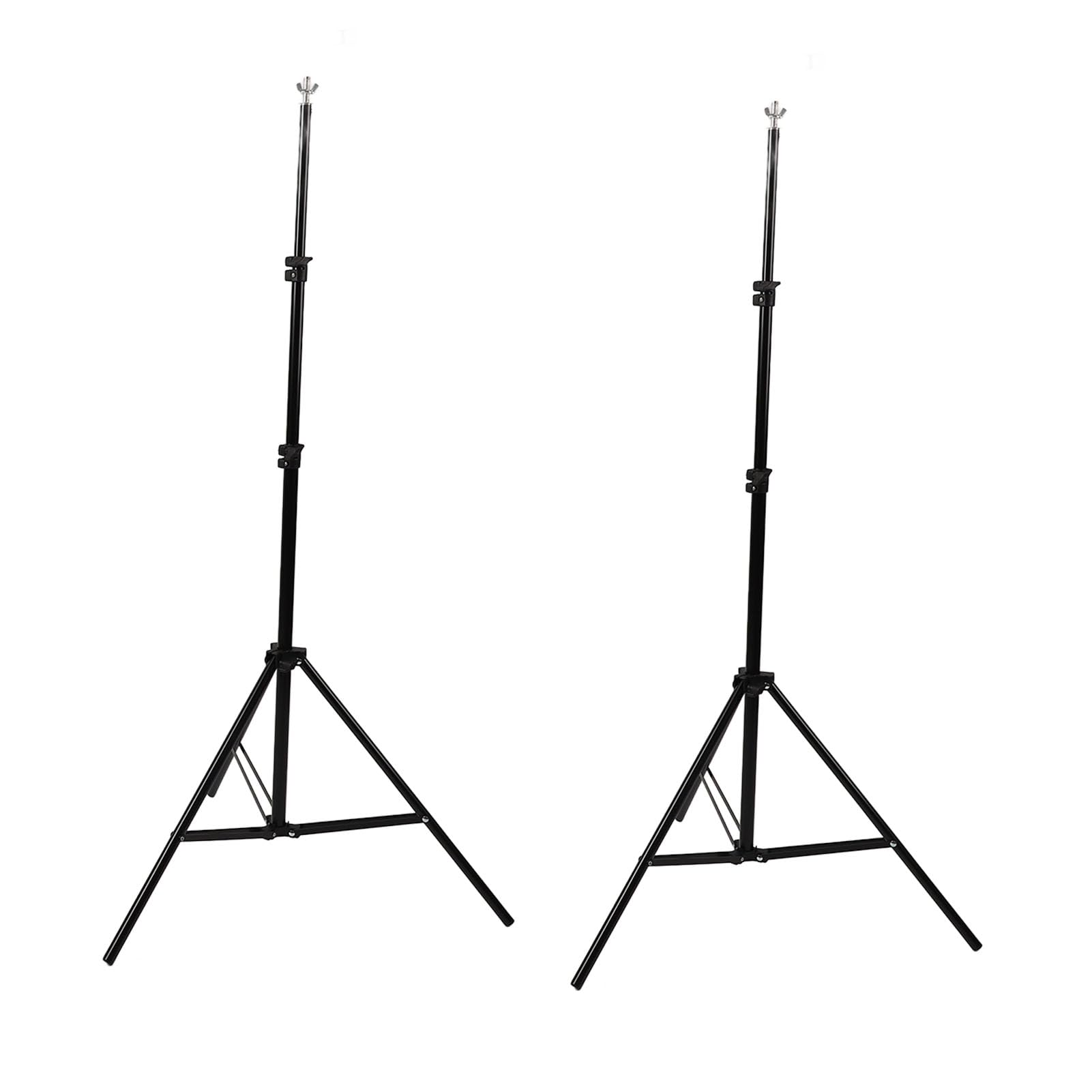 Photo Backdrop Stand Kit Aluminum Alloy Adjustable Background Support System with 4 Crossbars 4 Clamps Carrying Bag for Studio Photography