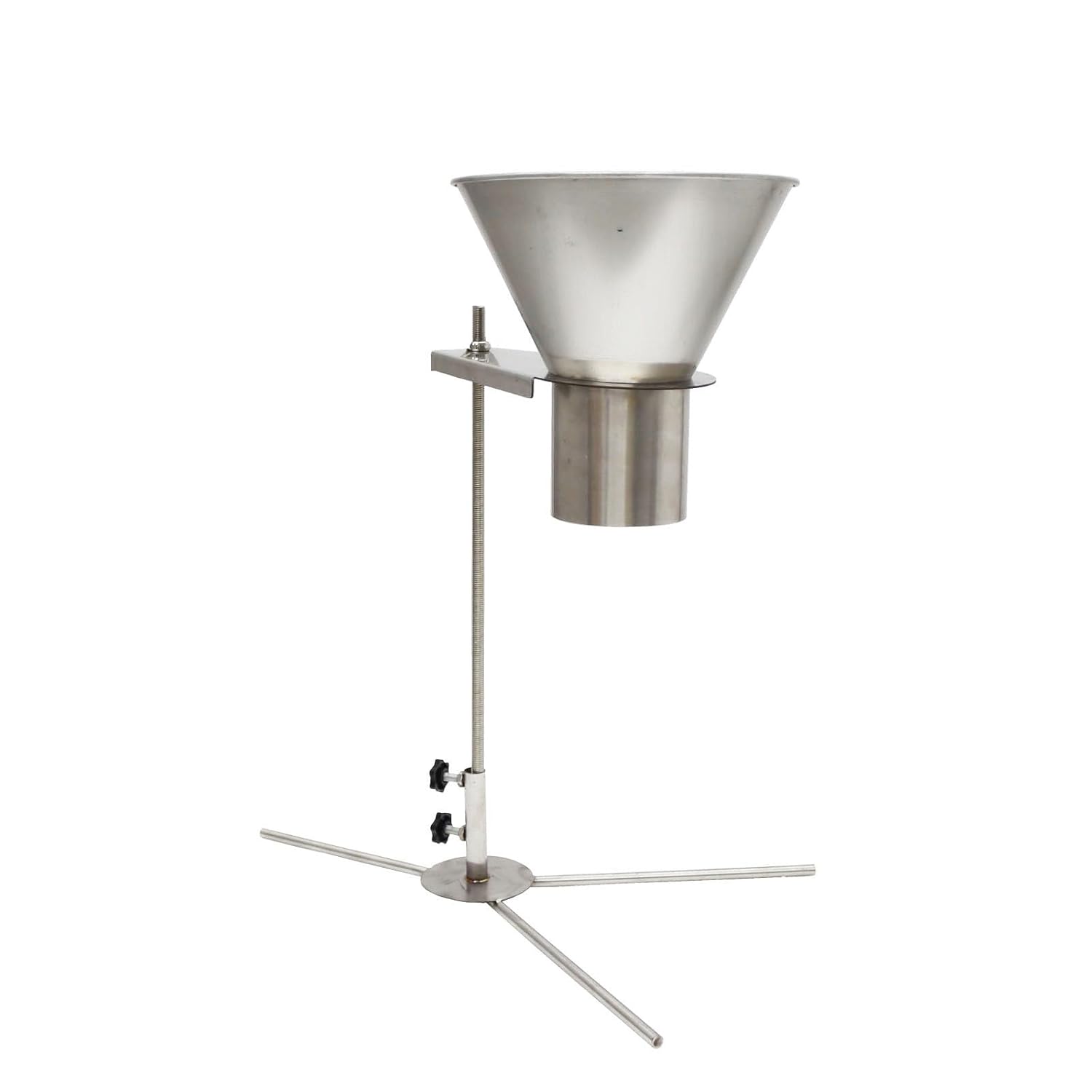 INTSUPERMAI Stainless Steel Feeding Hopper with Support Stand Powder Paste Liquid Granule Dispenser Funnels Feeding Hopper Stainless Steel Funnel 3.1inch