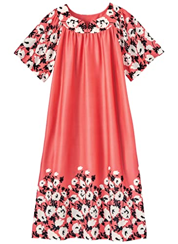 Image of AmeriMark Casual Women's Patio Muumuu House Dress Loose Comfortable Short Sleeve Sun Dress Lounger Gown Sleepwear for Ladies