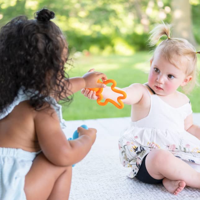 Miniatura 8 de Fat Brain Toys Lil Dimpl Orange - Juguete sensorial y mordedor, a partir de 0 años