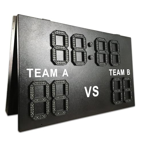 Marcador electrónico LED de fútbol 100x60cm con control remoto miniatura 6