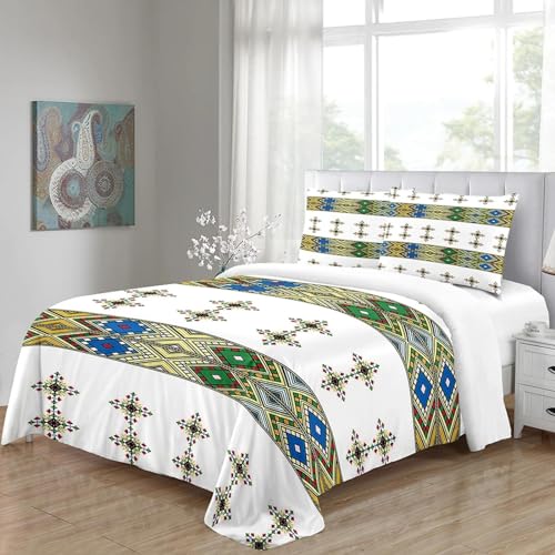 Housse de couette douce anti-poussière pour parure de lit double bohème facile à laver - 3