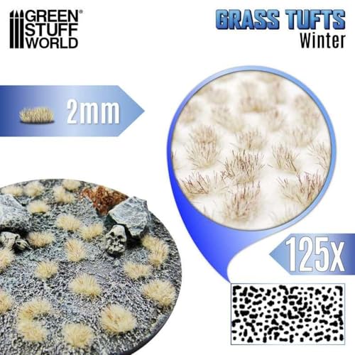 Mechones de hierba artificial de 2 mm estilo invierno para decoración de peanas 2