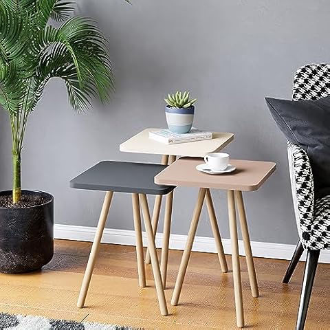 En.casa Set de 3 Tables D'Appoint Cover