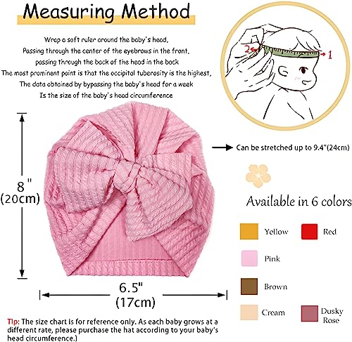 ANNACREATIONS Premium Designer Soft Bow Head Wrap Stretchable Headband Super Elastic Band Hair Accessories for Baby Girls (Pack of 5) - Image 4