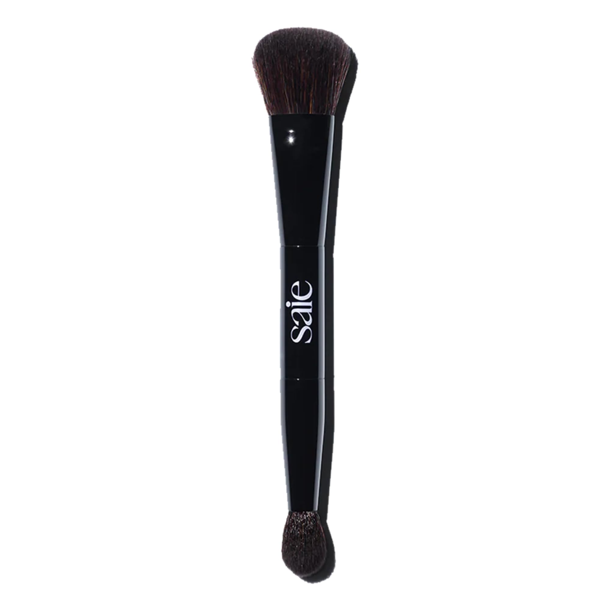 Saie The Double Brush – Pinceau de maquillage multi-usage à double extrémité pour souligner, contourner et dissimuler – Grand pinceau pour le visage pour sculpter et appliquer avec précision –