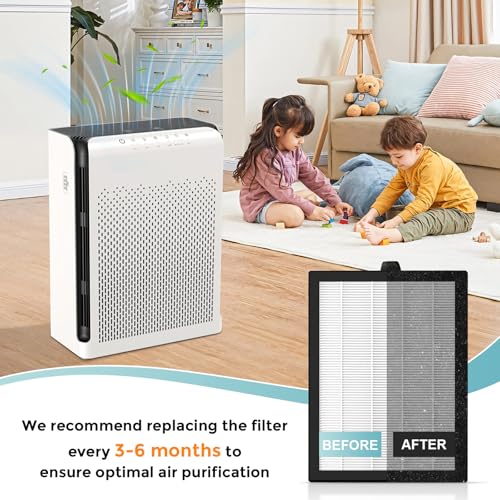 Image of 2 Pack M200L Replacement Filter Compatible with MOOKA M200L Air Purifier