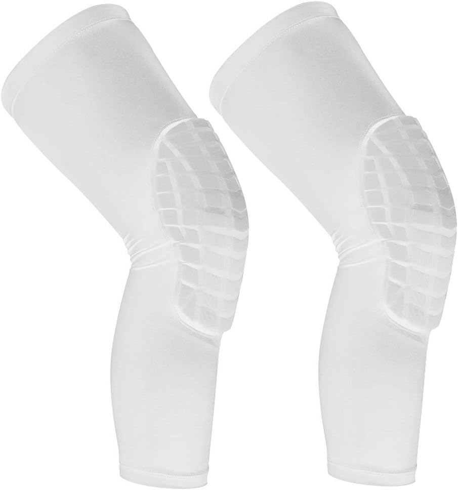 Cantop Knee Pads Long Compression Leg Sleeves Braces for Basketball Volleyball Football and All Contact Sports, Kids Youth Adult Girls Boys Women Men, Sold as 1 Pair (2pcs) : Sports & Outdoors