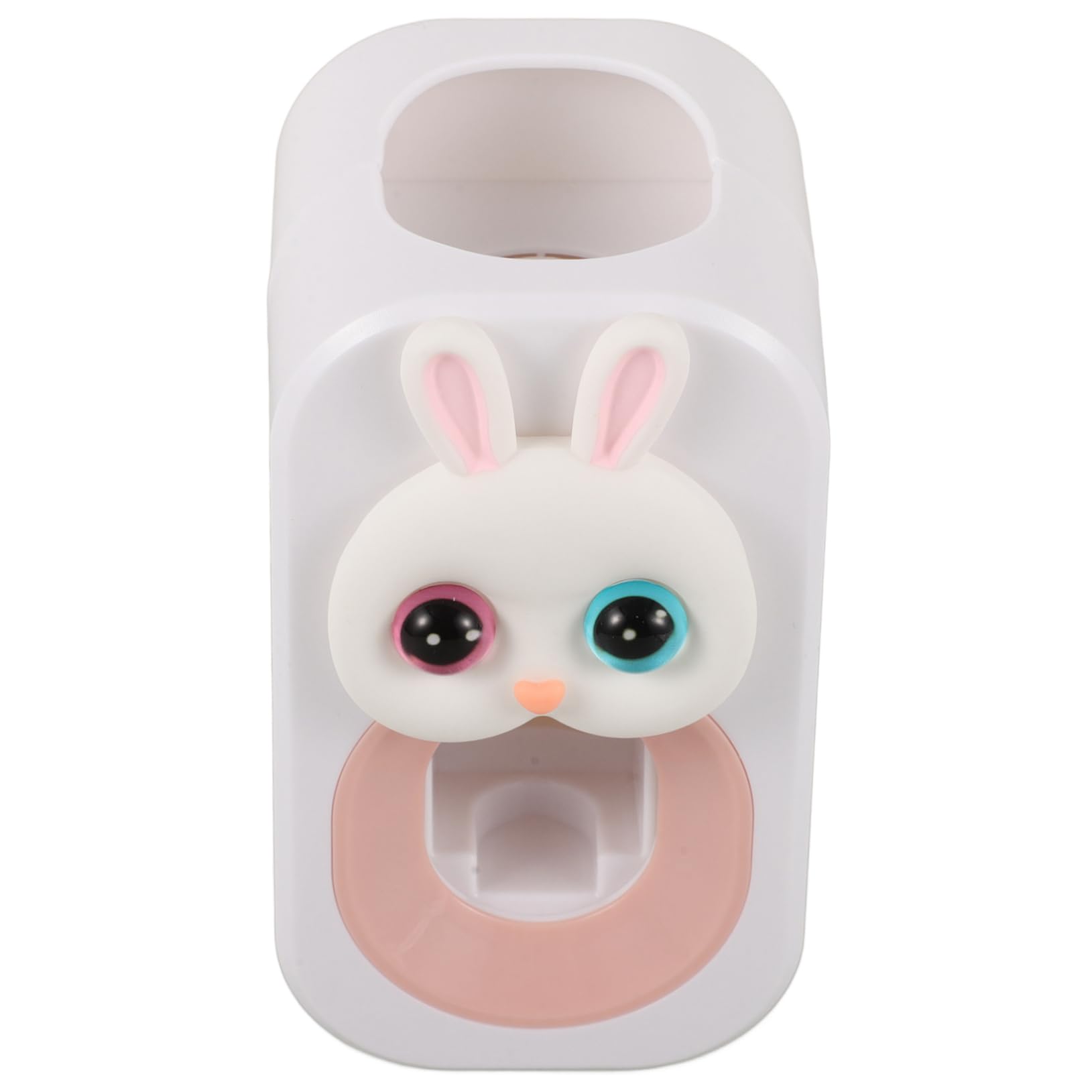 SOESFOUFU Cartoon Bunny Wall Mounted Toothpaste Dispenser Adorable Bathroom Decor Automatic Squeeze Toothpaste Holder Tool Cute Bunny Design for Space Saving Organizer