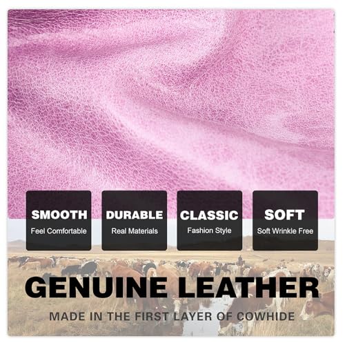 Image of CONTACTS Soft Leather Wallet for Women Small Bifold Coin Purse Double Zipper Card Holder with RFID Blocking (Pinkish Purple)