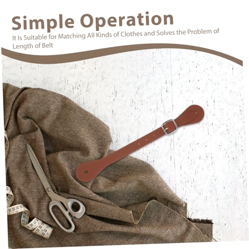 LIFKOME 2pcs Western Cowboy Belt Fake Leather Straps Shaped Buckle Adjustable Riding Spur Straps for High Boots3